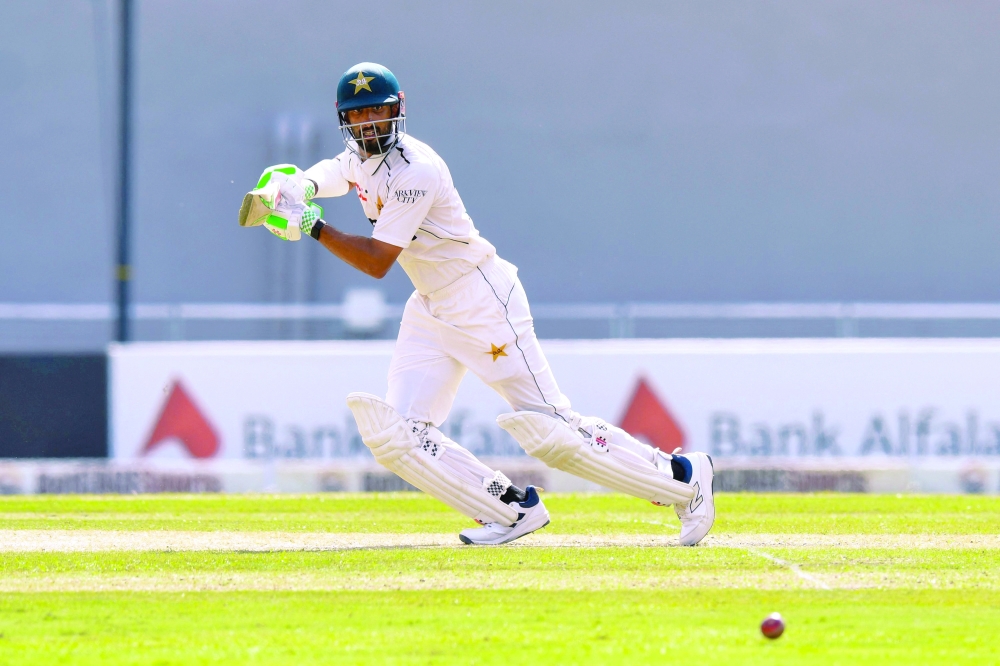 Shan Masood of Pakistan during the 2nd day of 1st Test match between West Indies and Pakistan. — AFP