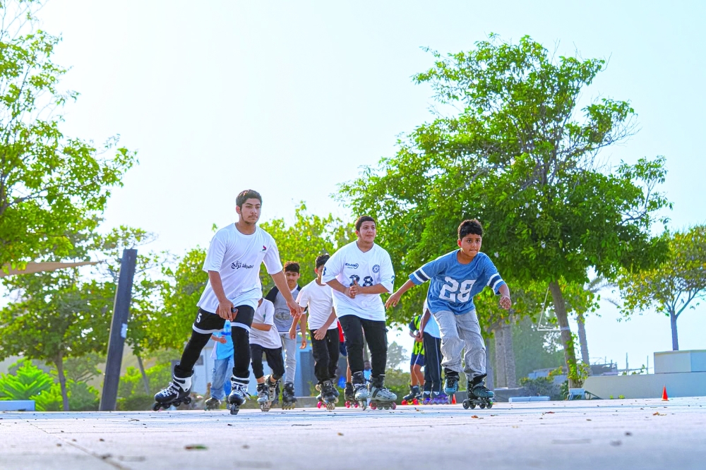 Young skaters join the summer training programme.