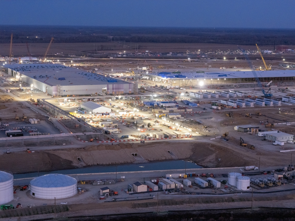 An aerial view of the construction of the massive data center in Richland Parish, La., the largest of its kind to be built by Meta, on Jan. 20, 2026. The road to the giant project was paved with secret meetings and an ever-expanding building plan. 