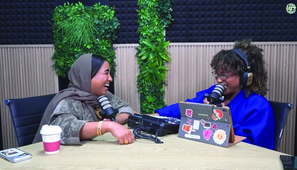 Al Abri describes the podcast as her “virtual playground”, where friends and Omani creatives come together for relaxed, unfiltered conversations.