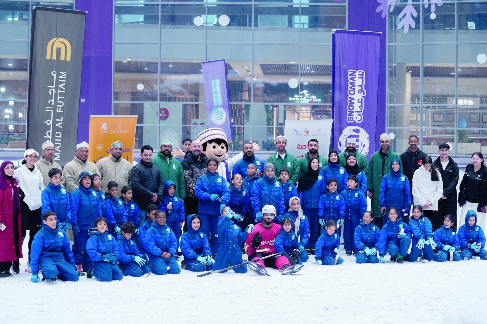 Participants during an ice-skating session organised by the Oman Skating Sports Committee.
