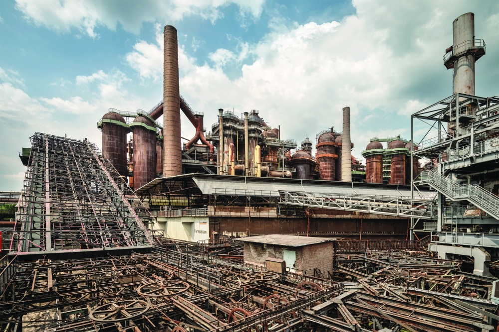 The historic blast furnace complex at Völklinger Hütte, Germany. Photo Günther Bayerl