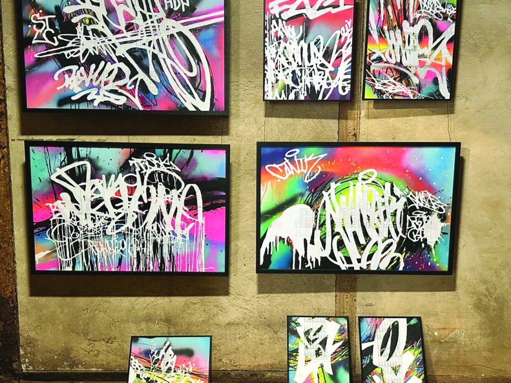 Vibrant street art and graffiti from the Art Biennale at Völklingen Ironworks.