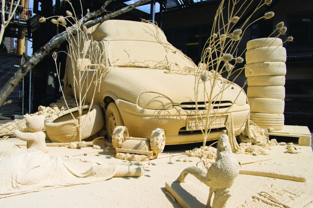‘Nature morte’ by French urban artist Tomas Lacque at the Urban Art Biennale 2026.