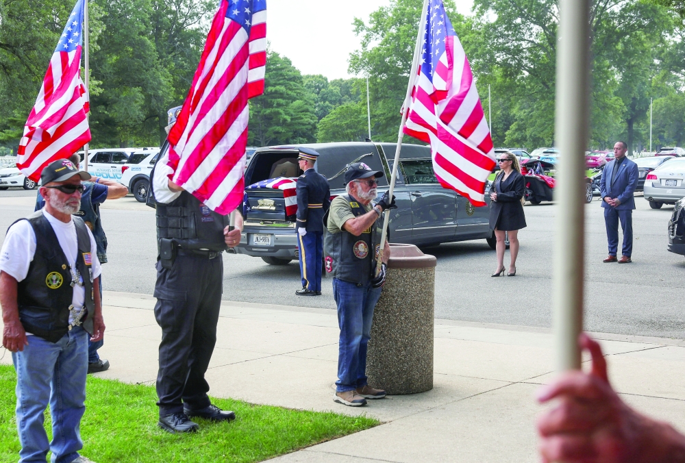 The day of a burial service for US soldier Sgt Angel S Rampersad, who was killed in an attack on Muwaffaq Salti Air Base in Jordan, at the Long Island National Cemetery, in New York. — Reuters