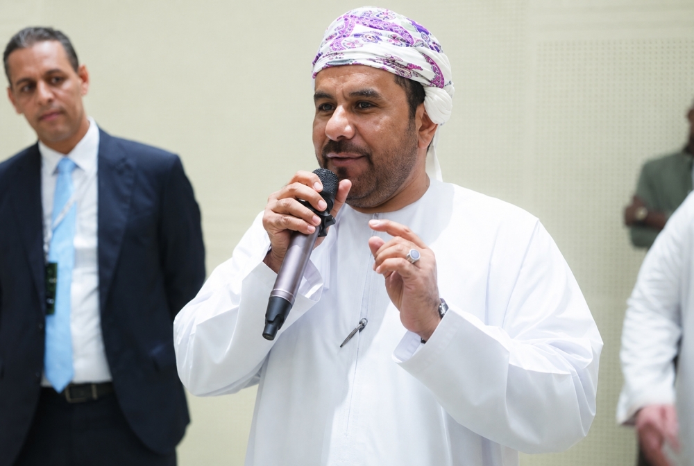 Eng Ibrahim bin Abdullah al Hosni, Board Member and Chairman of the Chamber’s Digital Economy and Artificial Intelligence Committee, addressing the Mauritanian-Omani Digitalisation Forum
