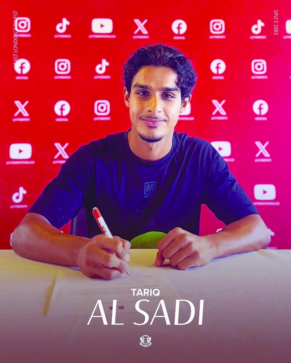 Orient is pleased to announce Tariq al Saadi has signed for the Os Tariq has trained with