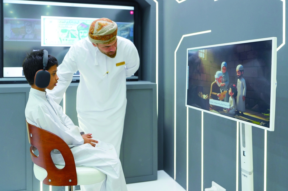 The exhibition combines traditional displays with digital and interactive sections.