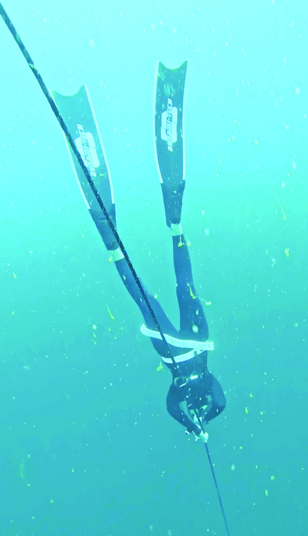 Al Humaidi trains regularly as she works towards competing in freediving tournaments.