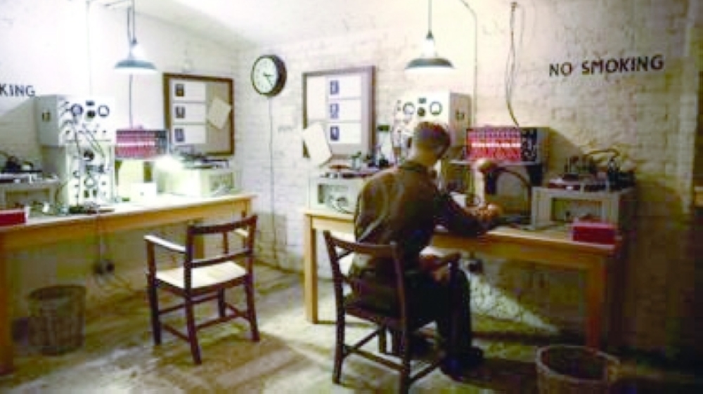 The 'Miked' or "M" room, a secret World War II British intelligence listening facility, is pictured inside the new Trent Park Museum— AFP
