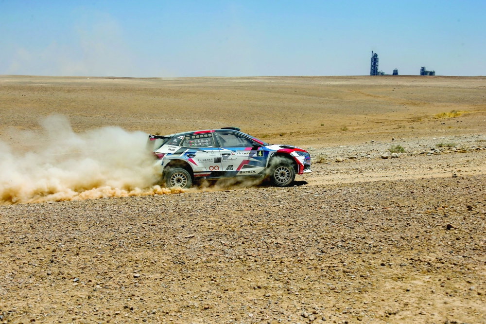 Abdullah al Rawahi in action during the Jordan National Rally. 