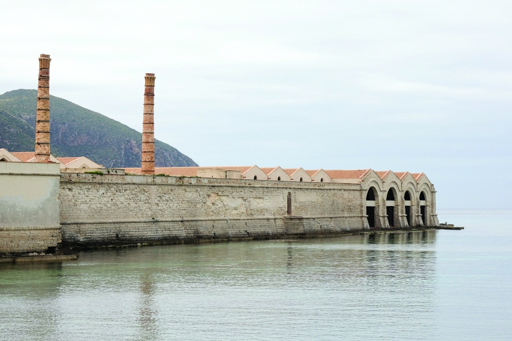 The former Florio tuna-processing plant lines the waterfront in Favignana, Italy. — Reuters