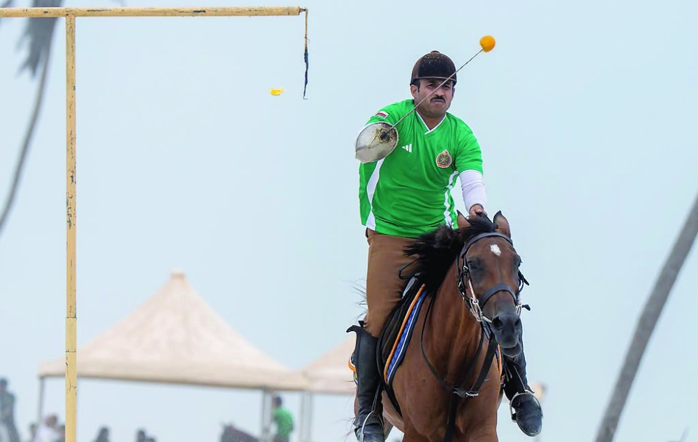 Riders compete in the rings and peg event during the final day of the Championship.