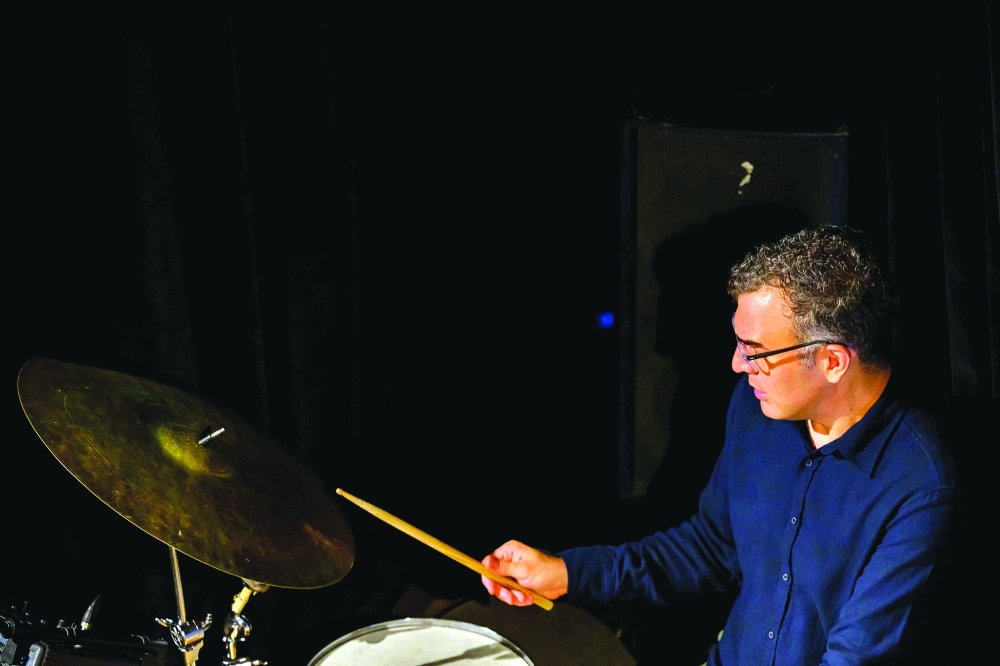 Drummer Derin Bayhan said he uses locally made cymbals because each has a unique sound.— AFP