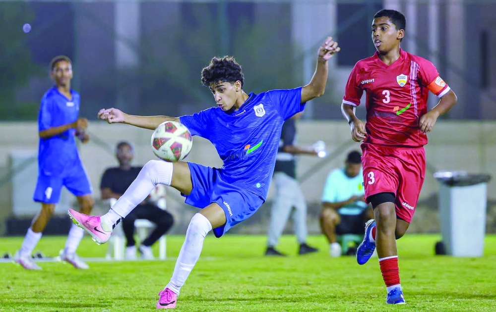 Al Nasr Club defeats Oman Club in the fifth round match of the Jindal Youth League competition.