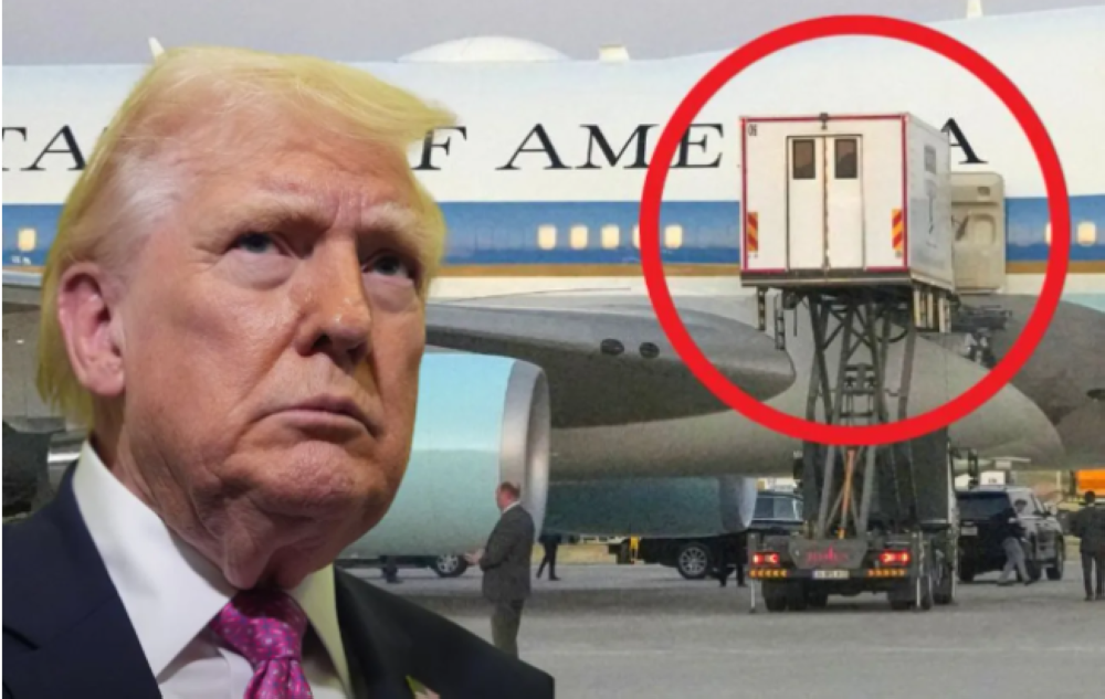 Trump was filmed boarding the presidential Boeing 747 in Ankara but was later moved unnoticed into an airport catering vehicle, which took him to an Air Force C-32A