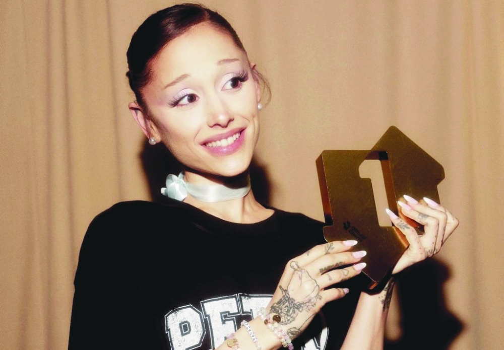 Ariana Grande celebrates a landmark moment as ‘petal’ reaches No 1 on the German album charts.