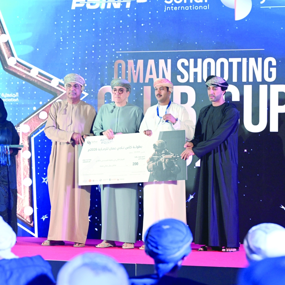 One of the winner being felicitated. — Hussein al Muqbali