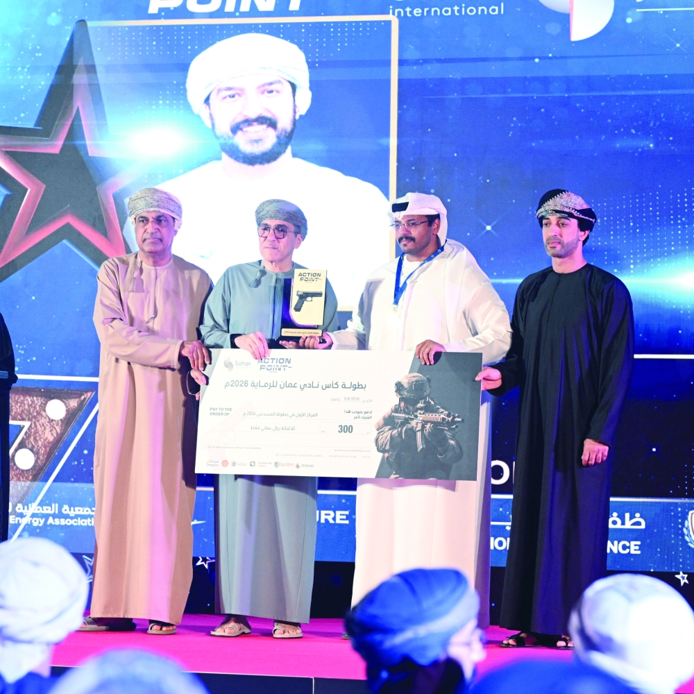 UAE shooter Ali bin Mubarak al Omari topped the 9mm pistol competition. — Hussein al Muqbali