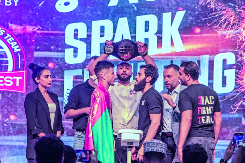 An action-packed contest during the 2025 Spark Fighting Championship in Muscat.