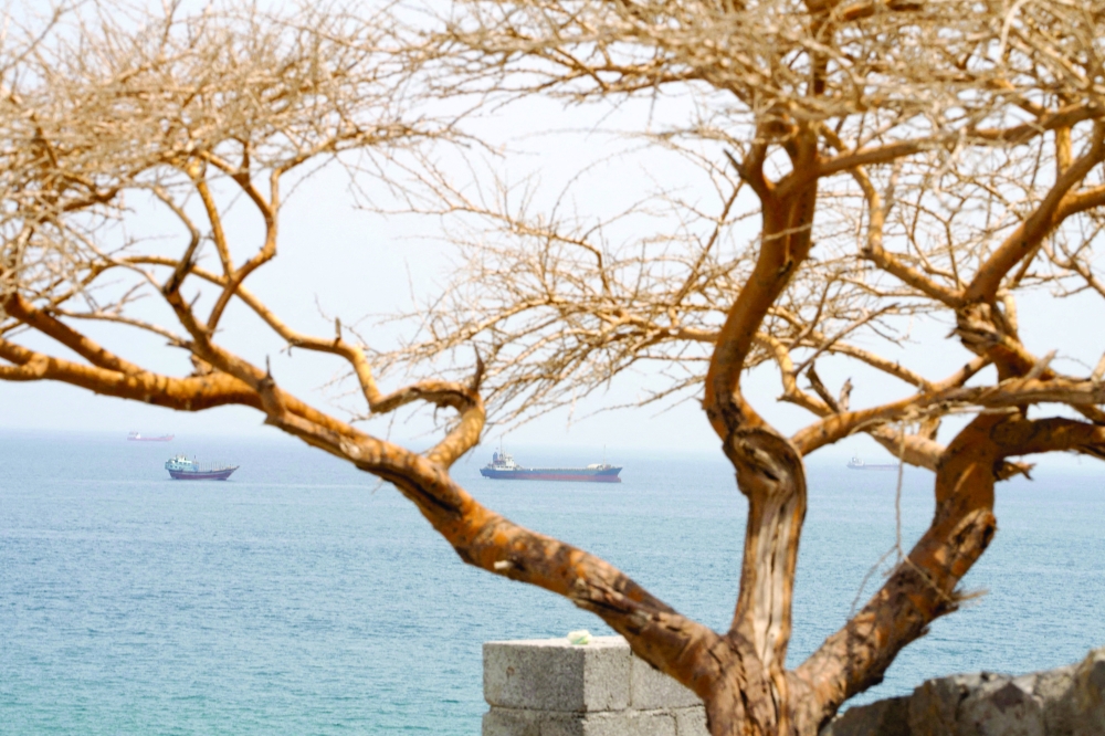 Vessels near the Strait of Hormuz.