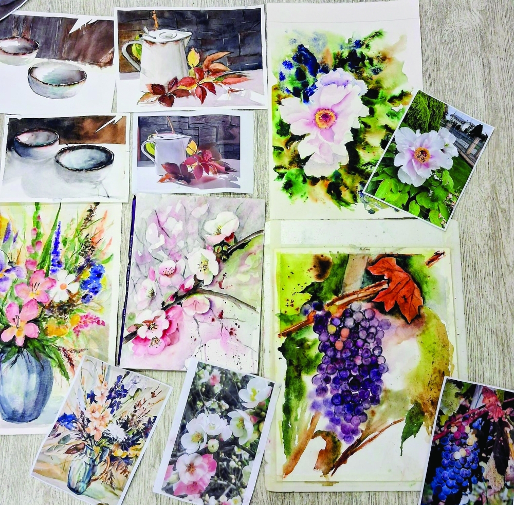 Lubica's collection of watercolour still lifes and floral studies with Nadia