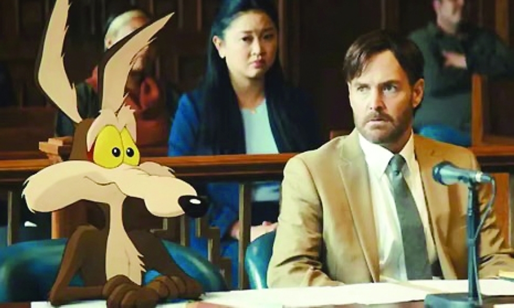 A new on-screen duo: Will Forte and Wile E Coyote