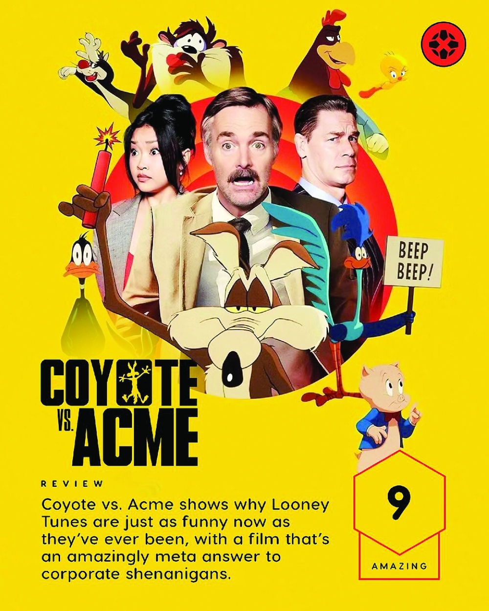 The official poster for Coyote vs Acme.