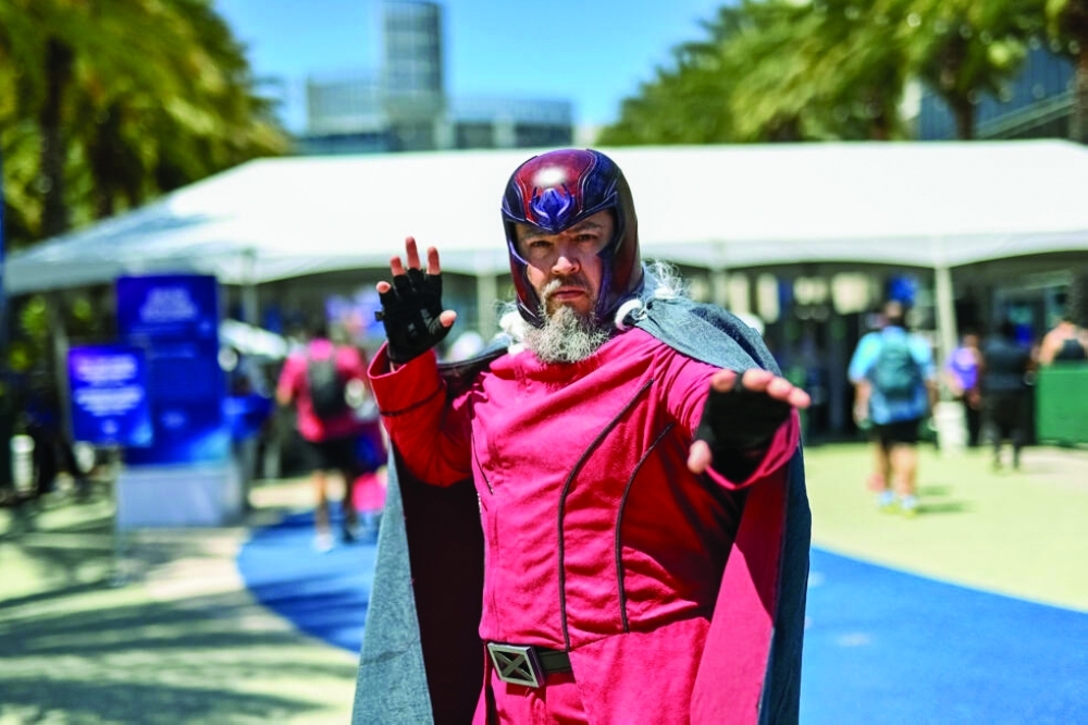 A Disney fan showcases an elaborate cosplay inspired by a beloved character at D23.