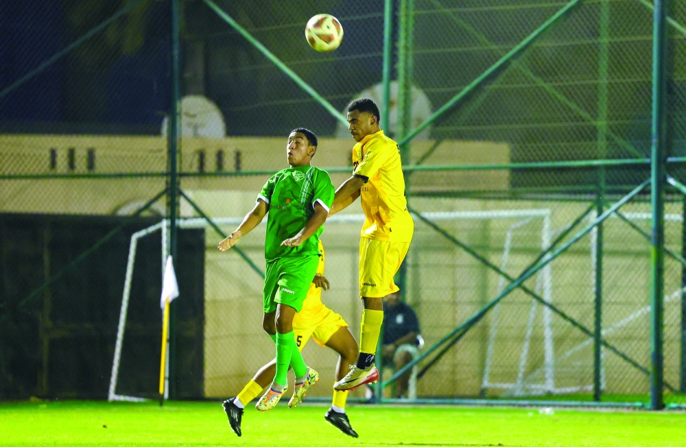 Seeb players in action during their 4-1 semifinal victory over Al Khabourah.