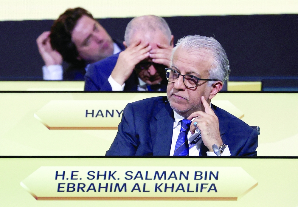 President of the Asian Football Confederation Sheikh Salman bin Ebrahim Al Khalifa attends the 74th Fifa Congress at the Queen Sirikit National Convention Centre in Bangkok, Thailand on May 17, 2024. — Reuters