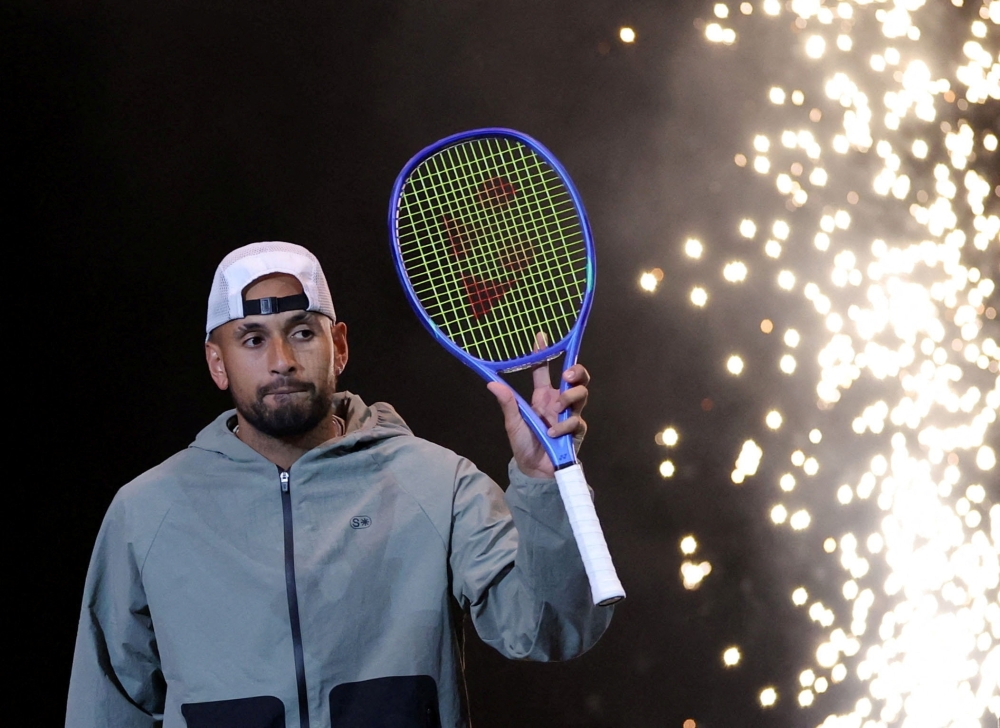 Australia's Nick Kyrgios before the match 'Battle of the Sexes' - Nick Kyrgios v Aryna Sabalenka in Dubai on December 28, 2025. — Reuters