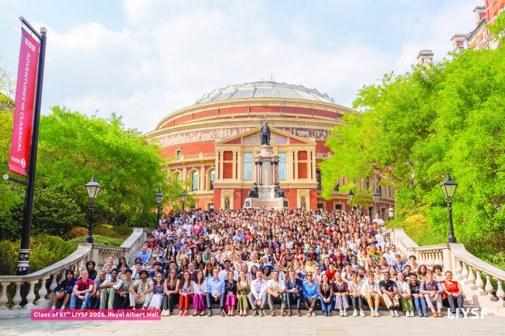 The Class of 2026 on the steps of the Royal Albert Hall, marking another cohort in the Forum’s history.