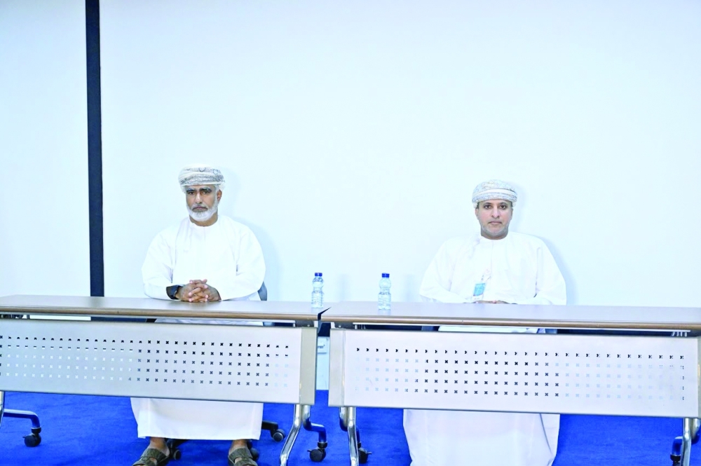 Said al Hajri, President of the Oman Athletics Federation with Dr Ali bin Abdullah al Marzouqi, Vice-President of the OAA.