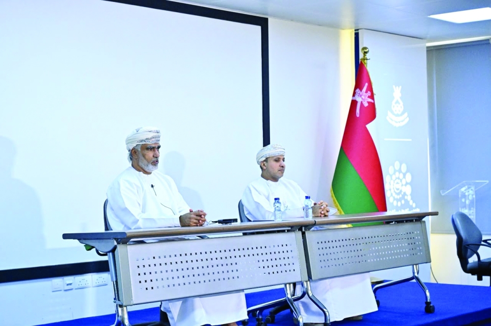 Said al Hajri, President of the Oman Athletics Federation with Dr Ali bin Abdullah al Marzouqi, Vice-President of the OAA.