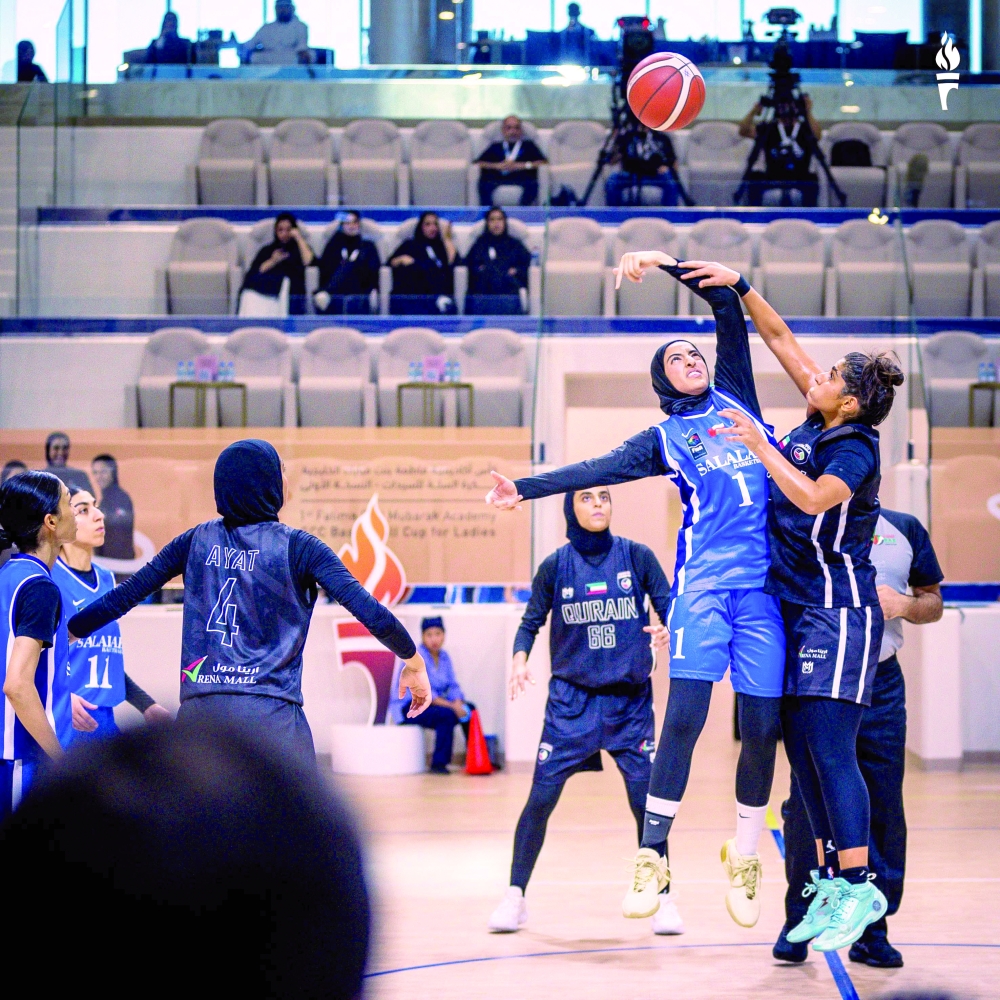 Salalah Club player in action.