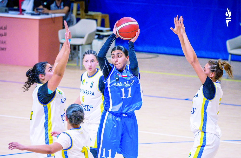 Salalah Club squad in action.