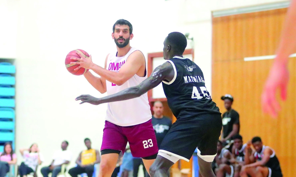 Oman players during a training session in Dubai ahead of the FIBA Asia Cup 2029 Pre-Qualifiers.