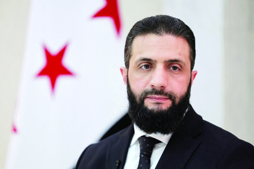 Syrian President Ahmed al Sharaa