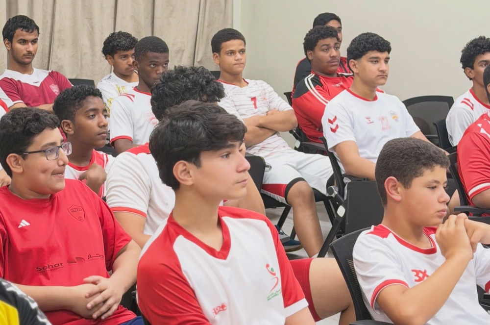 The youth and junior teams began training at Oman Club’s hall about two weeks ago.
