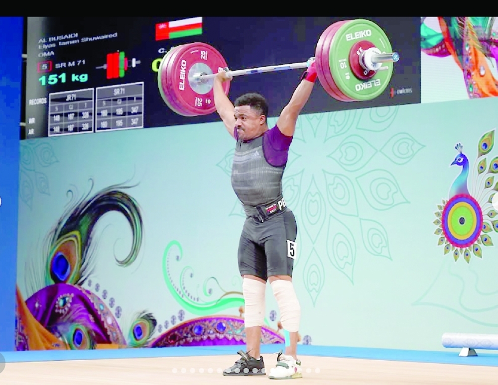Elyas al Busaidi in action.