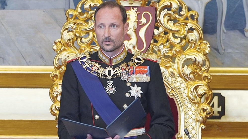 Norway's King Haakon attends a ceremony to take the Oath of Allegiance to the Constitution at the Norwegian Parliament, Oslo. — Reuters
