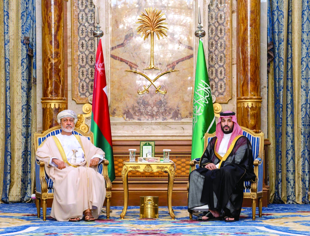 His Majesty Sultan Haitham bin Tarik on Tuesday paid a private fraternal visit to the Kingdom of Saudi Arabia. During the visit, His Majesty held a meeting with Prince Mohammed bin Salman al Saud, Crown Prince and Prime Minister, at His Royal Highness's residence in Jeddah.