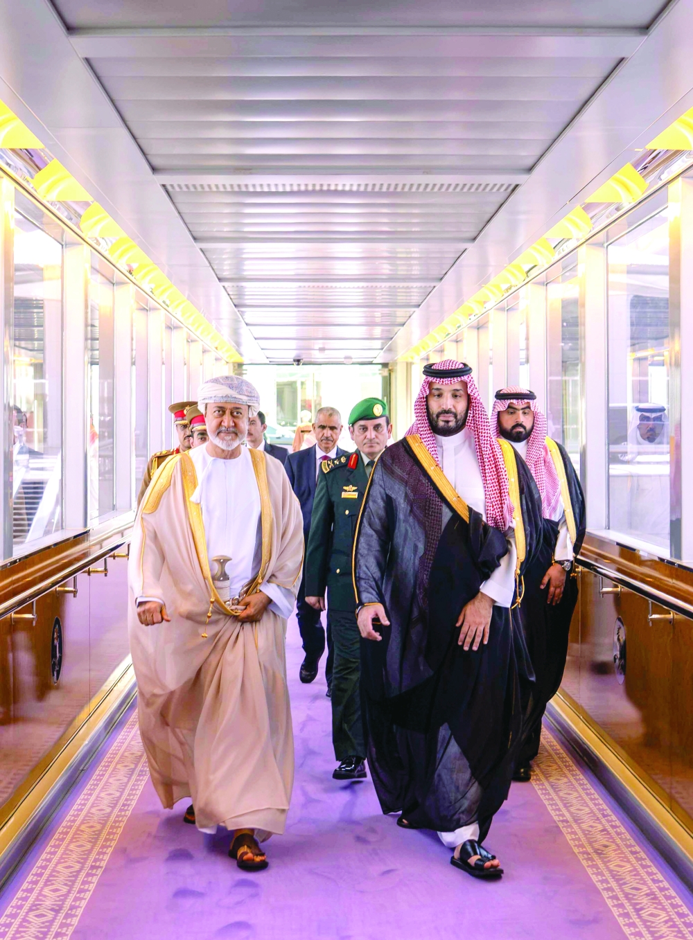 His Majesty Sultan Haitham bin Tarik on Tuesday paid a private fraternal visit to the Kingdom of Saudi Arabia. During the visit, His Majesty held a meeting with Prince Mohammed bin Salman al Saud, Crown Prince and Prime Minister, at His Royal Highness's residence in Jeddah.