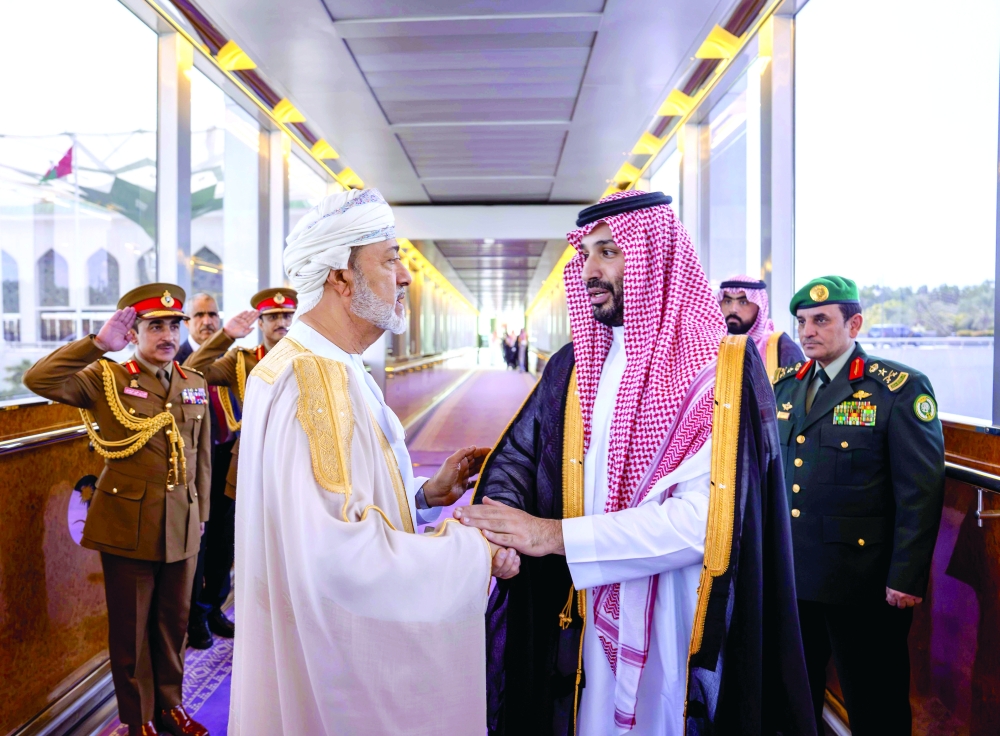 His Majesty Sultan Haitham bin Tarik on Tuesday paid a private fraternal visit to the Kingdom of Saudi Arabia. During the visit, His Majesty held a meeting with Prince Mohammed bin Salman al Saud, Crown Prince and Prime Minister, at His Royal Highness's residence in Jeddah.