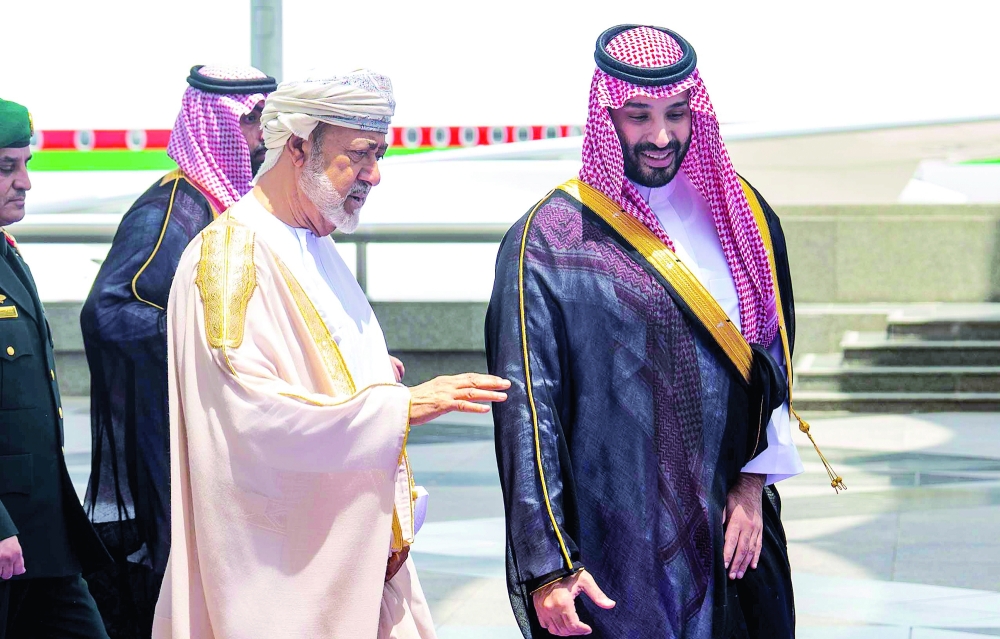 His Majesty Sultan Haitham bin Tarik on Tuesday paid a private fraternal visit to the Kingdom of Saudi Arabia. During the visit, His Majesty held a meeting with Prince Mohammed bin Salman al Saud, Crown Prince and Prime Minister, at His Royal Highness's residence in Jeddah.