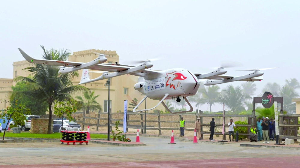 The mission is being executed using the 'Sahm' drone, capable of carrying approximately 150 kg of medical supplies and equipment.