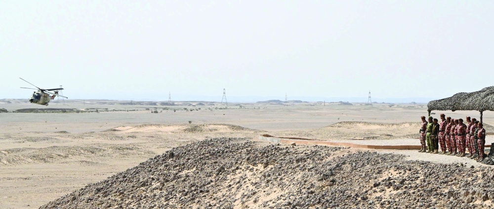 The exercise saw the participation of support forces from the Royal Army of Oman, the Royal Air Force of Oman and the Defence Ministry’s Engineering Services. - ONA