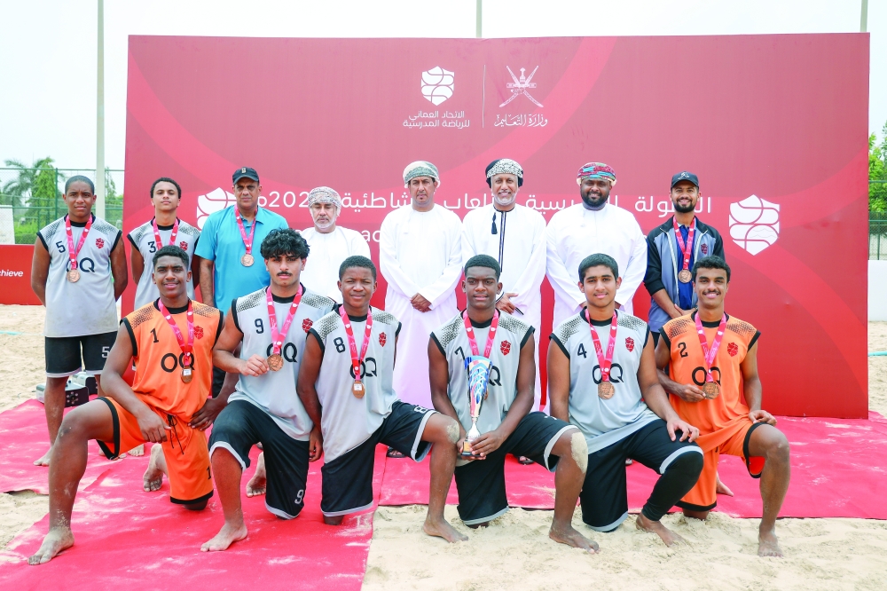 The Al Batinah South Education Directorate claimed third place in beach volleyball and beach handball. — Yousuf al Siyabi