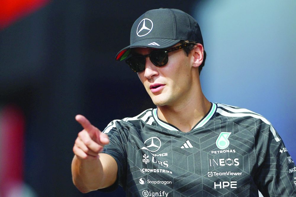 Mercedes' George Russell at Monza. — Reuters